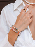 Nialaya Women's Beaded Bracelet Women's Rainbow Pearl Bracelet