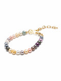 Nialaya Women's Beaded Bracelet Women's Rainbow Pearl Bracelet