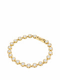 Nialaya Women's Chain Bracelet Round CZ Link Bracelet Round CZ Link Bracelet