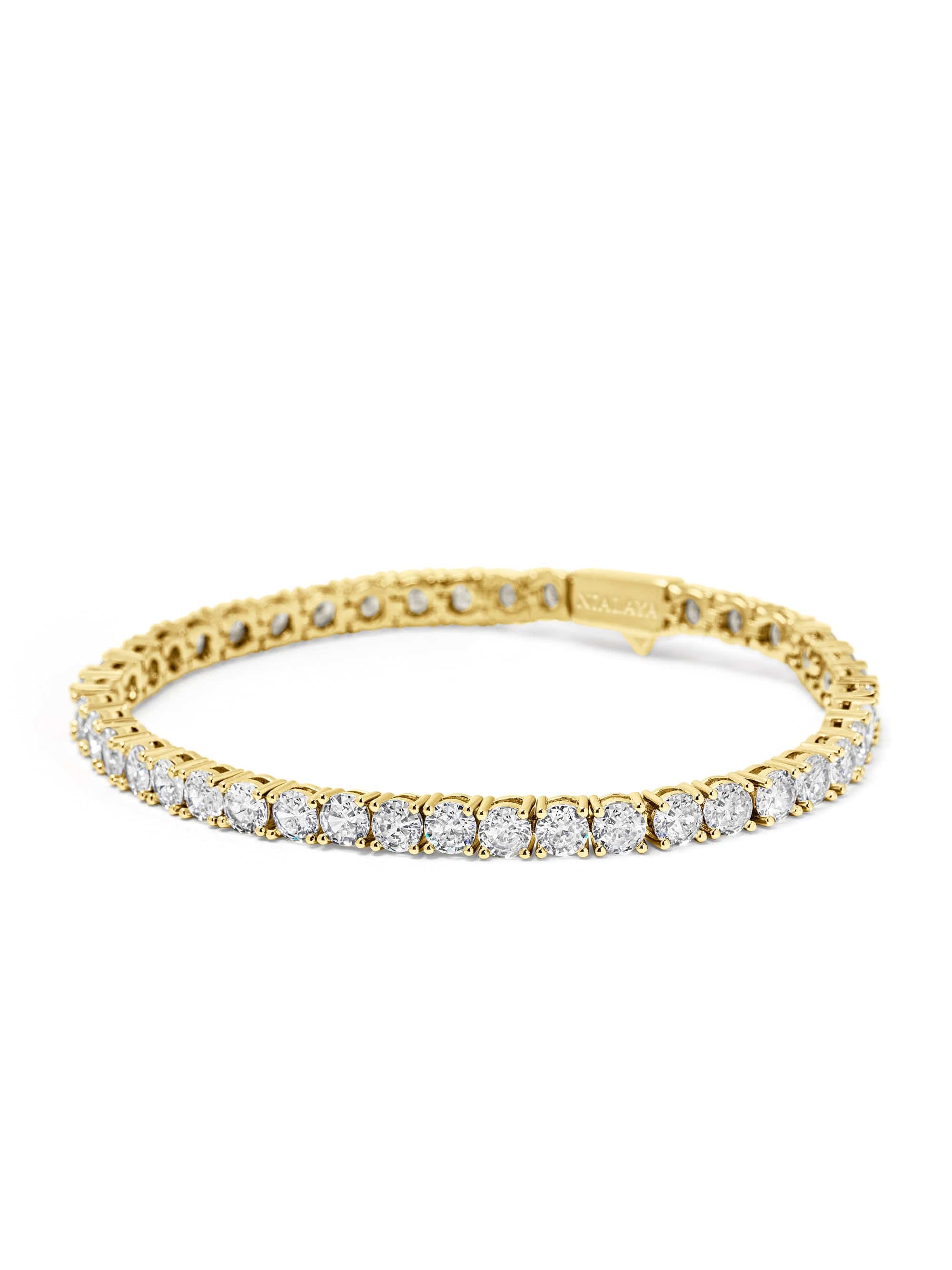 Nialaya Women's Chain Bracelet Tennis Bracelet in Gold Tennis Bracelet in Gold
