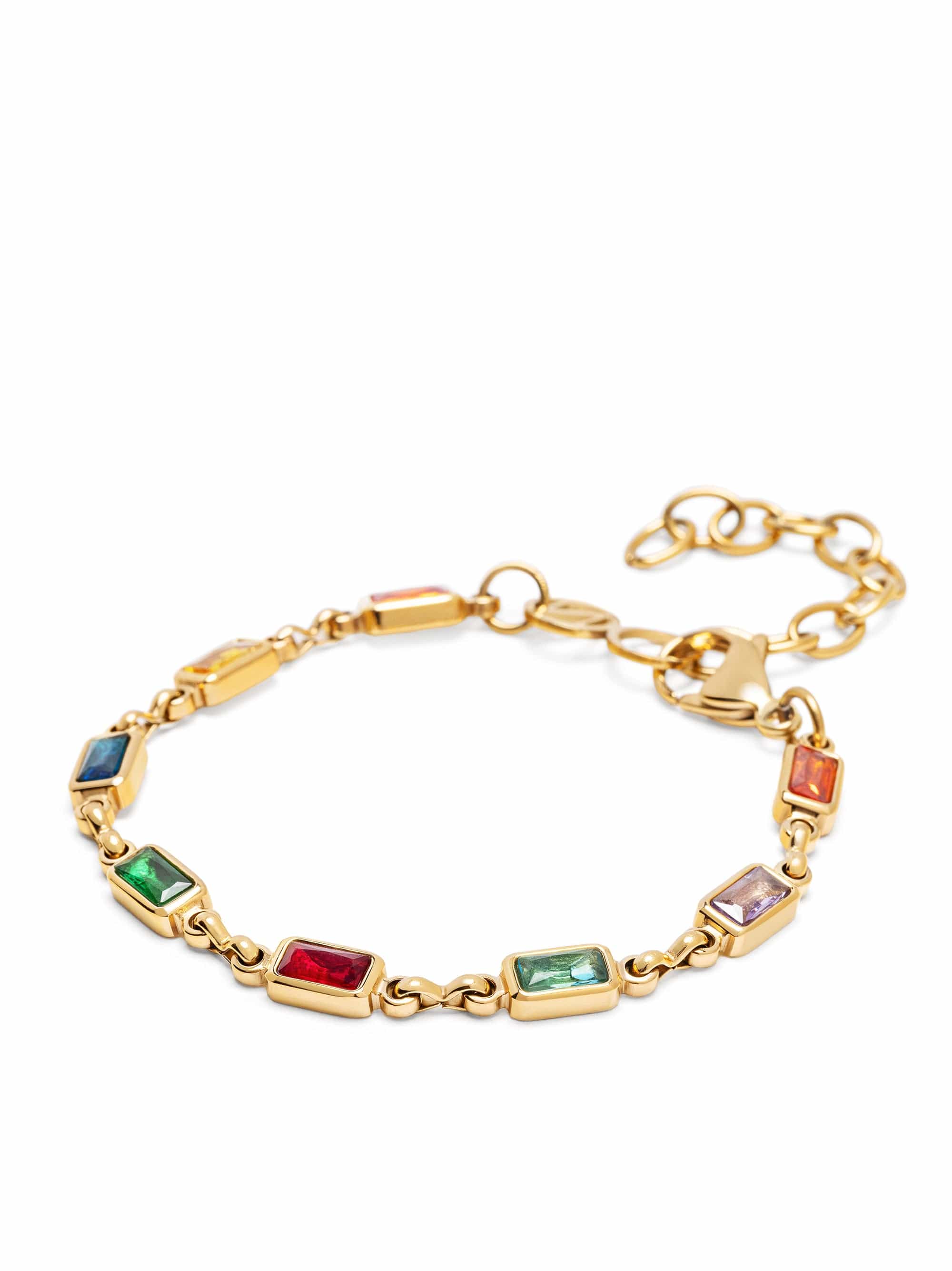 Nialaya Women's Chain Bracelet Women's Rectangle Tennis Bracelet Women's Rectangle Tennis Bracelet One Size (6.5 in / 16.51 cm) WSP_016