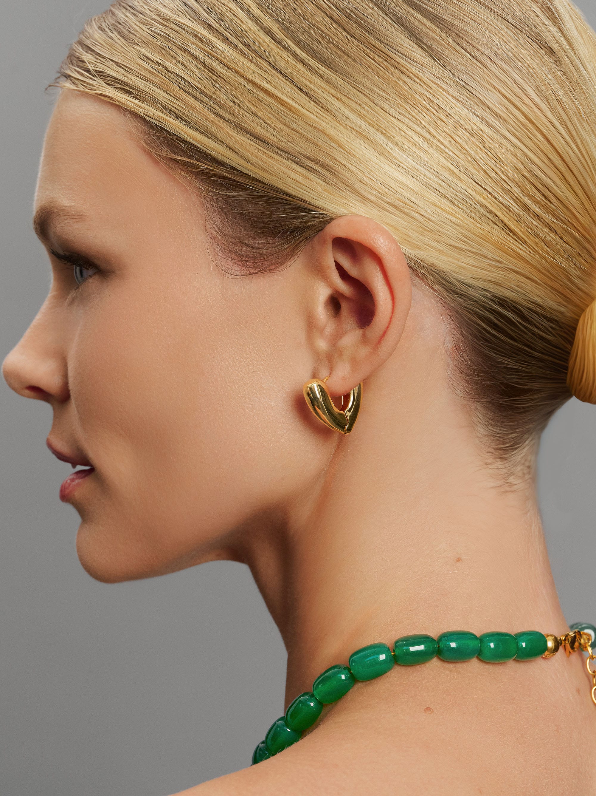 Nialaya Women's Earrings Heart Hoop Earrings in Gold Heart Hoop Earrings in Gold WEAR_077