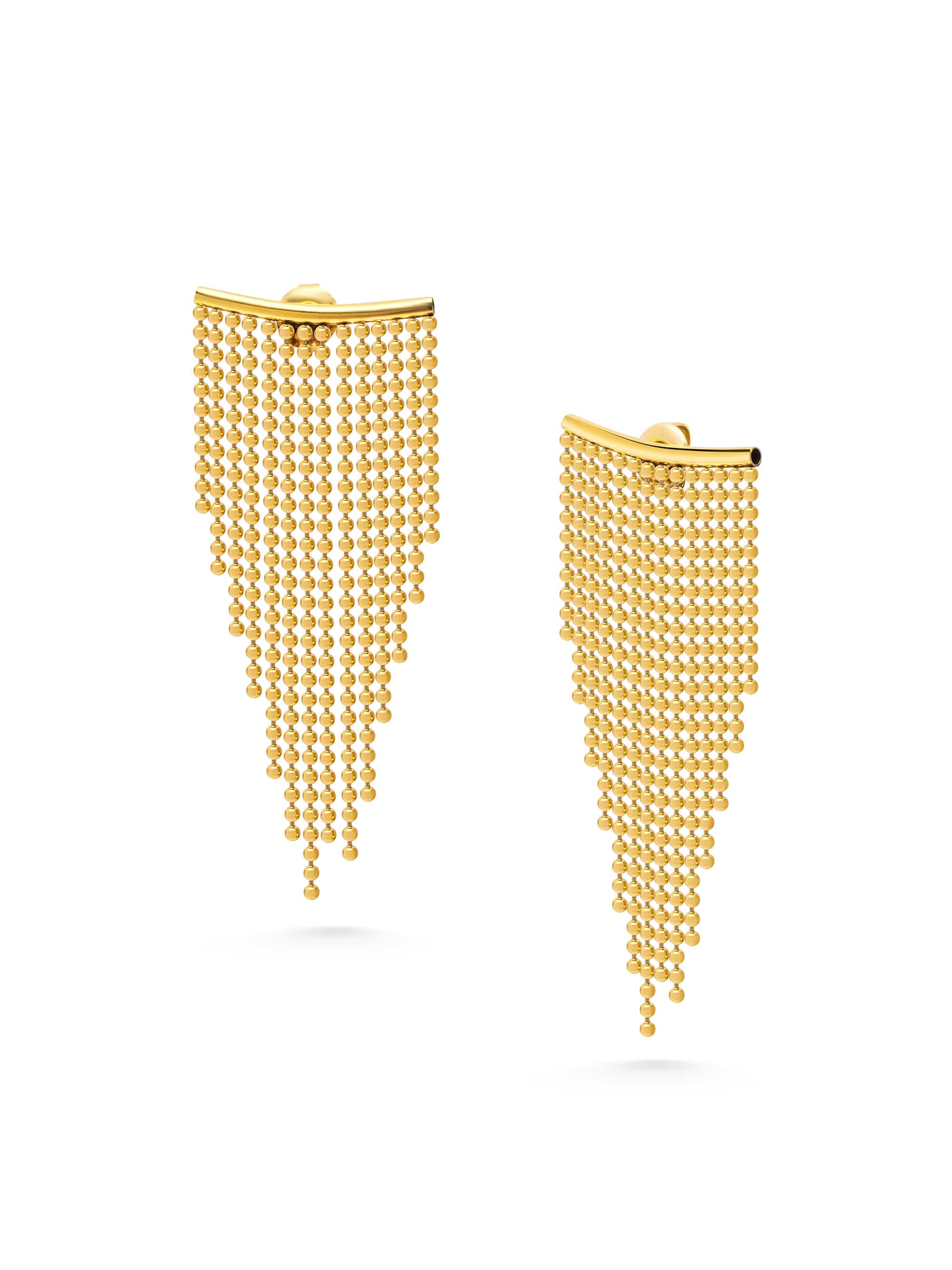 Nialaya Women's Earrings Tassel Fringe Earrings in Gold Tassel Fringe Earrings in Gold WEAR_073