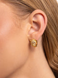 Nialaya Women's Earrings Women's Panther Huggie Earrings WEAR_027