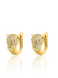 Nialaya Women's Earrings Women's Sterling Silver Panther Huggie Earrings WEAR_027