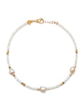 Beaded Choker with Mother Of Pearl and Baroque White Pearl