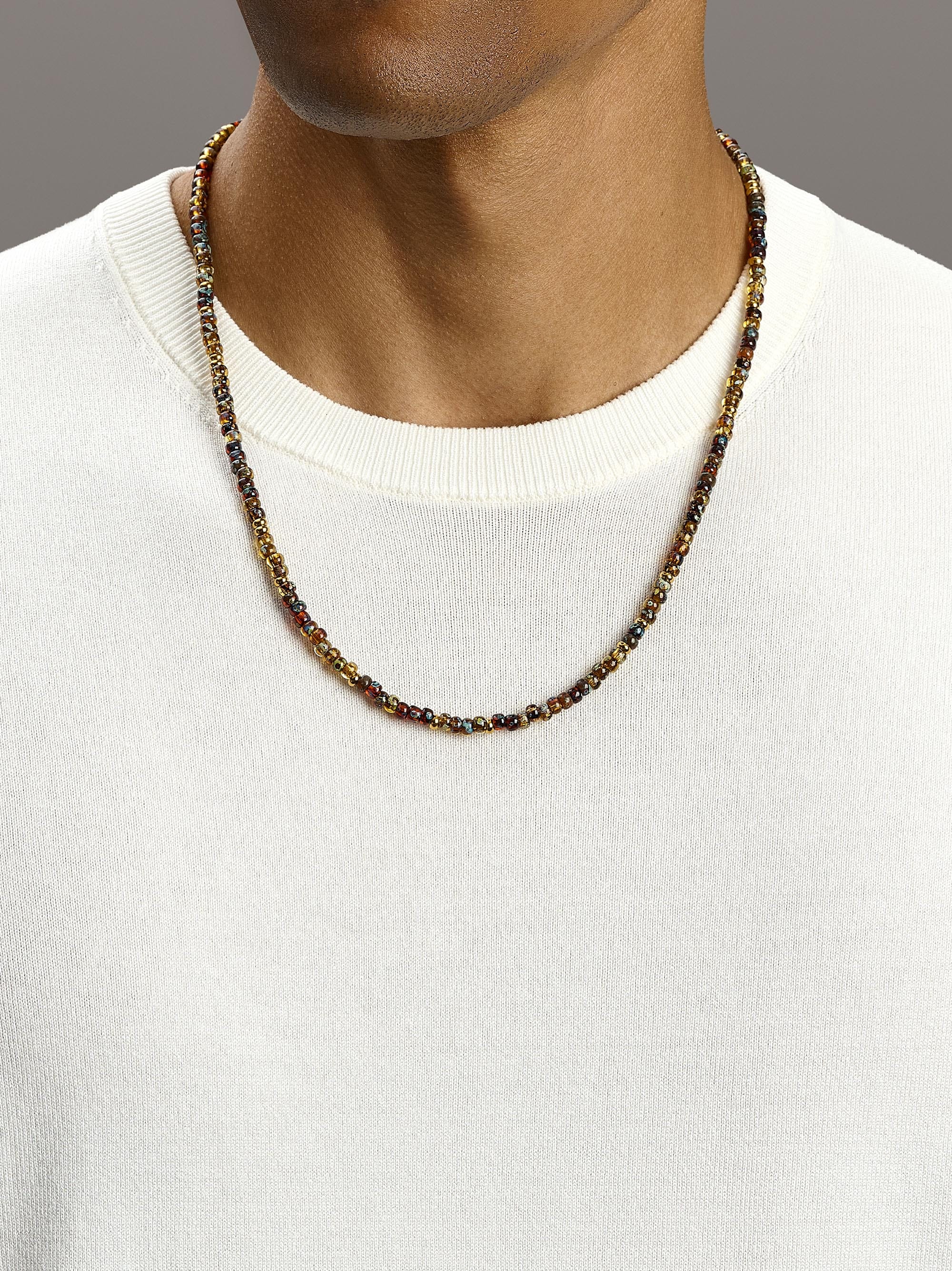 Nialaya Women's Necklace Brown Miyuki Necklace Brown Miyuki Necklace 22 Inches MNEC_440