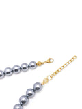 Nialaya Women's Necklace Chunky Pearl Choker with Silver Finish Chunky Pearl Choker with Silver Finish 15 Inches / 38.1 cm WNECK_323