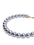 Nialaya Women's Necklace Chunky Pearl Choker with Silver Finish Chunky Pearl Choker with Silver Finish 15 Inches / 38.1 cm WNECK_323