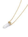 Nialaya Women's Necklace Clear Quartz Crystal Necklace with Engraved Evil Eye Detail 18 Inches / 45.72 cm WNECK_112