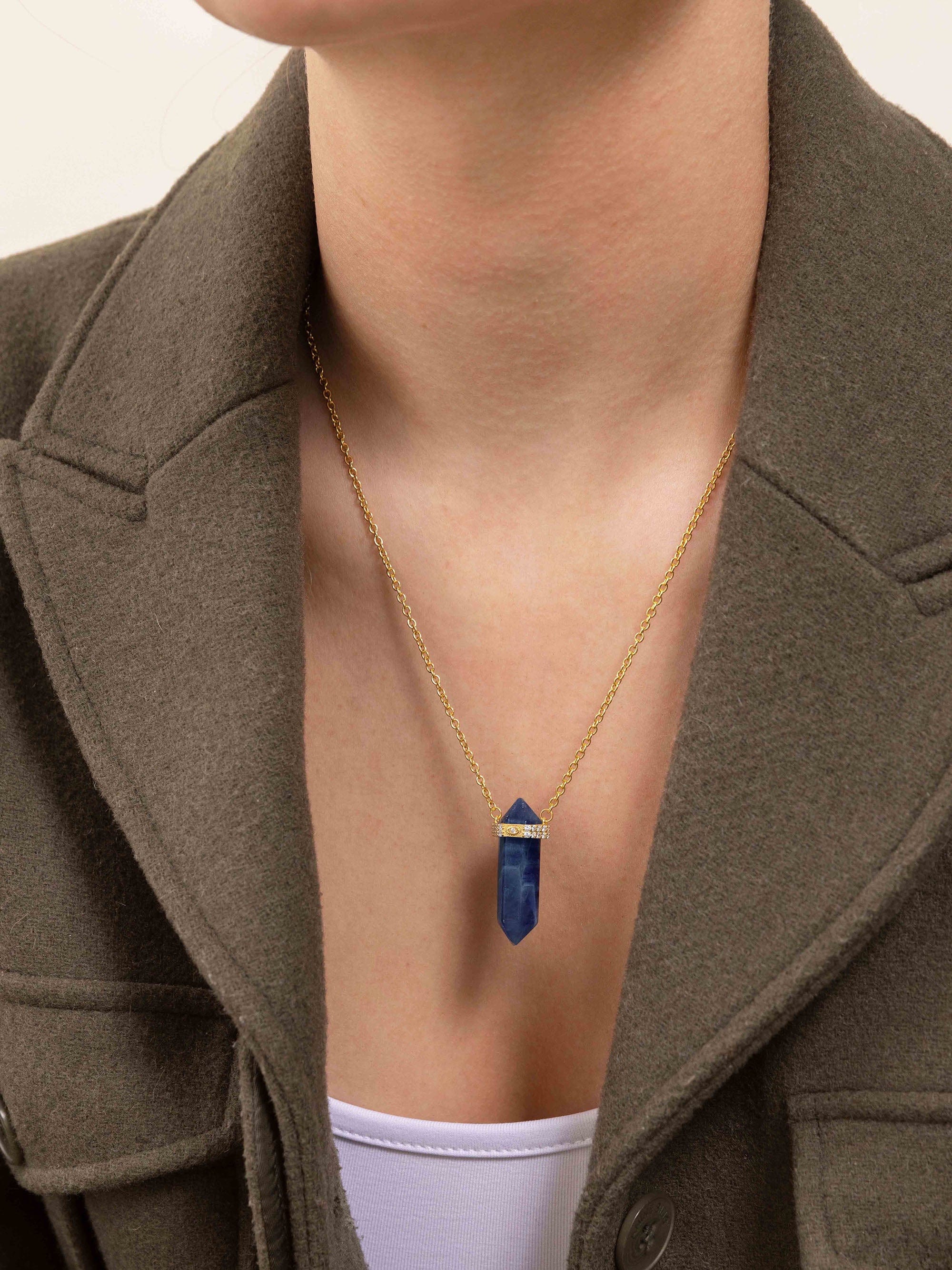 Dumortierite necklace discount