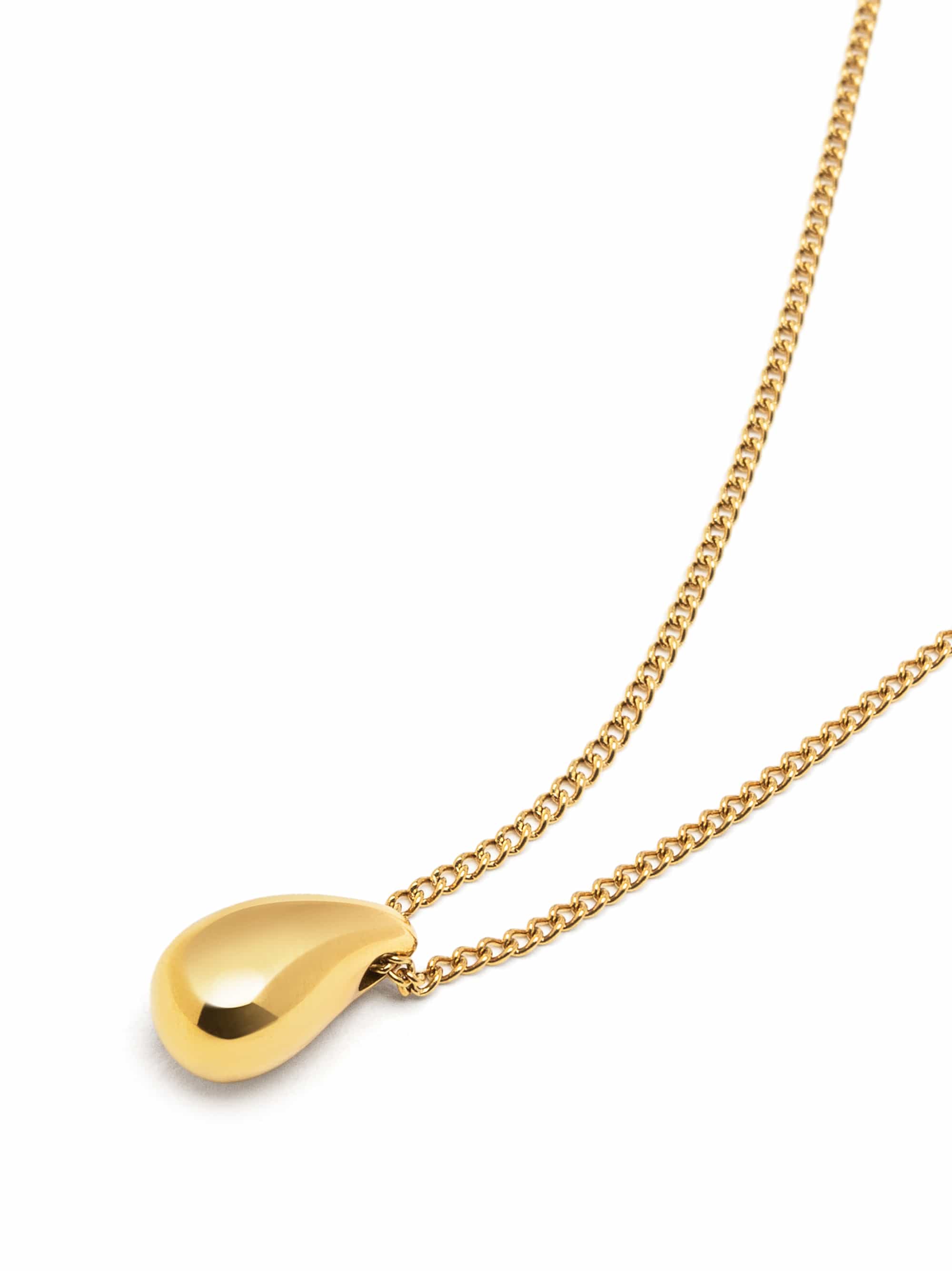 Nialaya Women's Necklace Gold Drop Pendant Necklace Gold Drop Pendant Necklace 16 Inches / 40.64 cm WNECK_352