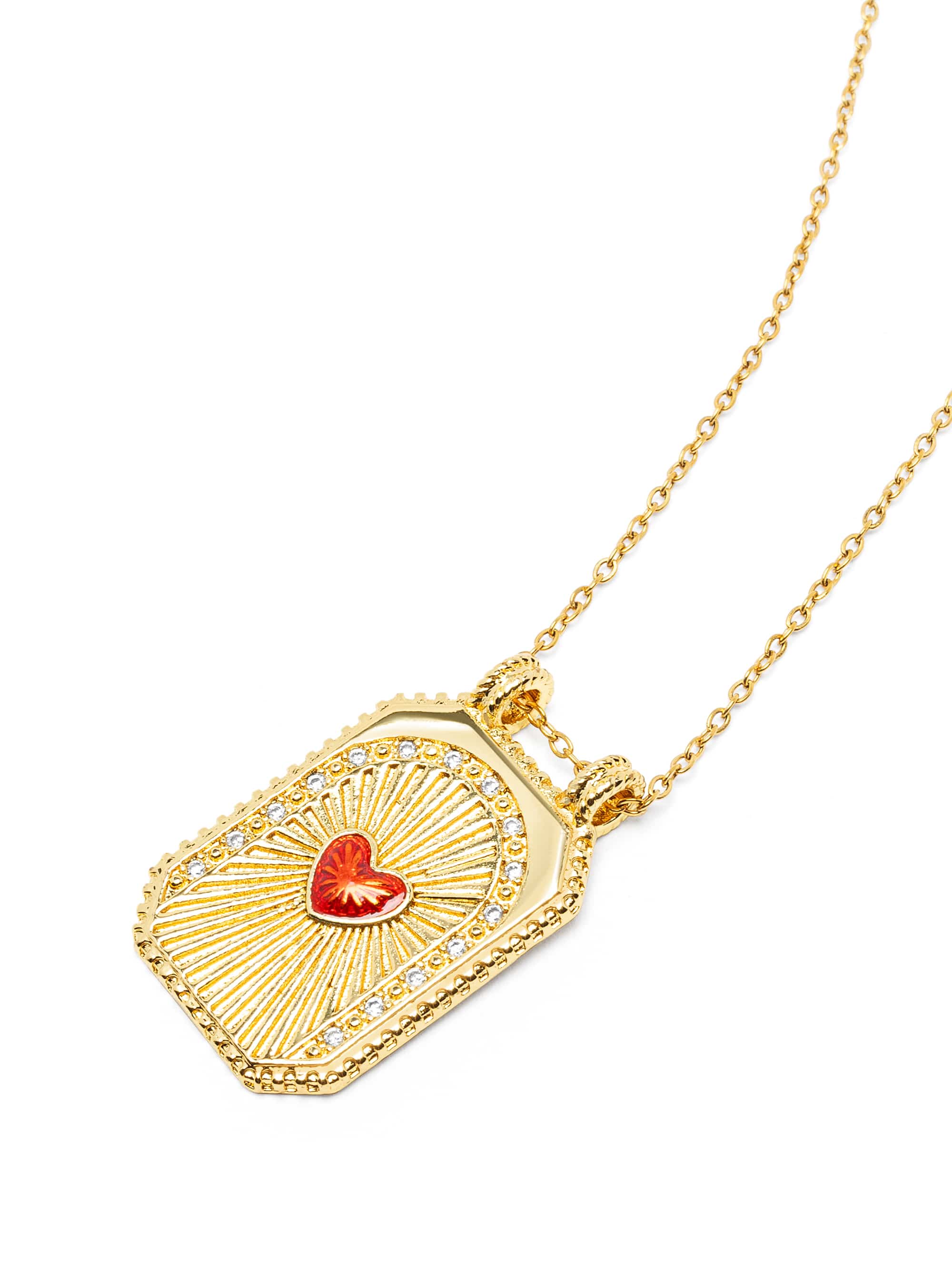 Nialaya Women's Necklace Gold Heart Necklace Gold Heart Necklace 16 Inches / 40.64 cm WNECK_340