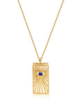Gold Necklace with Evil Eye Tag