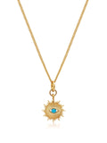 Gold Necklace with Mini Evil Eye Pendant