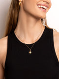 Nialaya Women's Necklace Gold Necklace with Mini Evil Eye Pendant