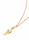 Nialaya Women's Necklace Gold Necklace with Mini Snake Pendant