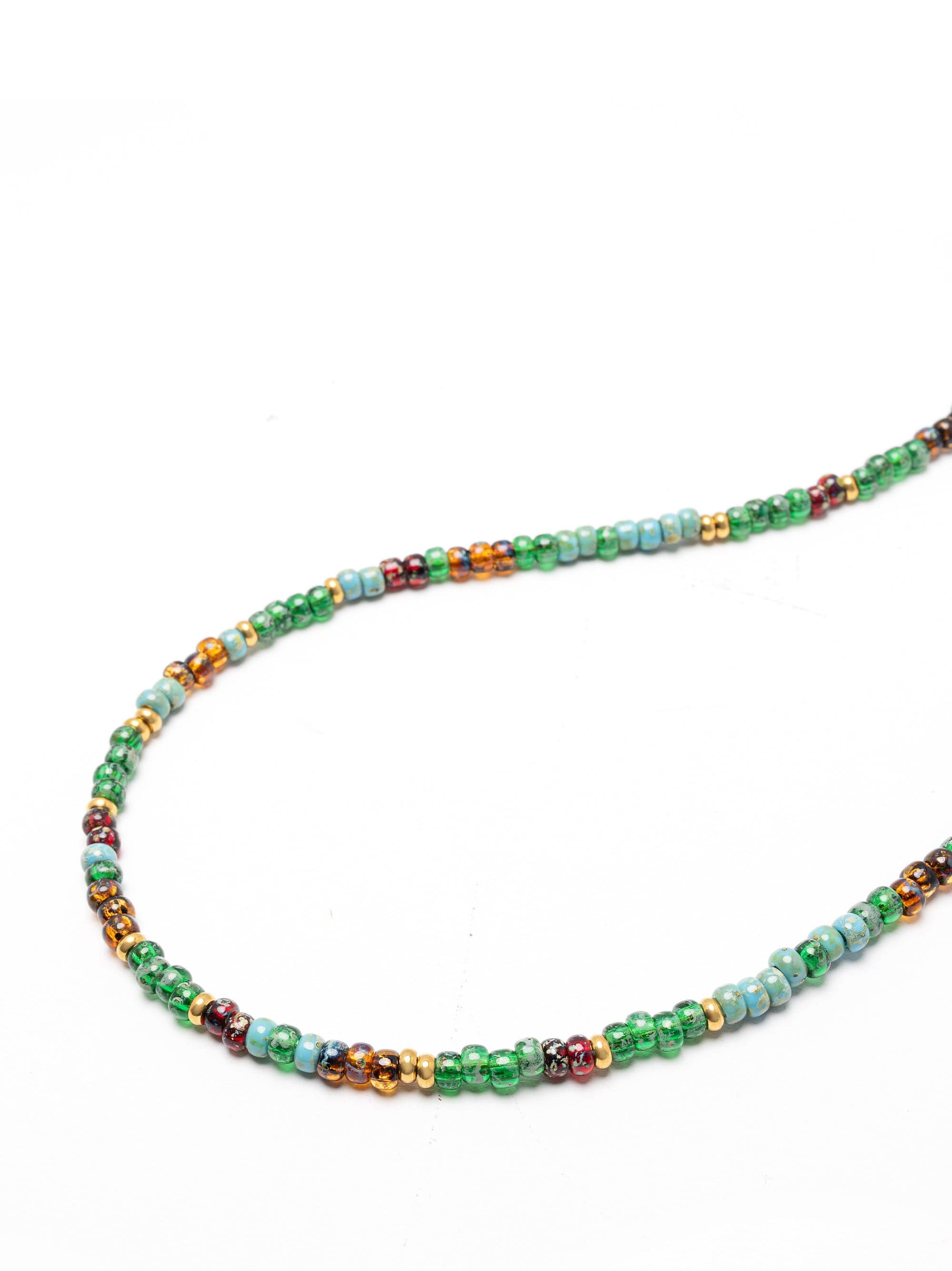 Nialaya Women's Necklace Green Miyuki Necklace Green Miyuki Necklace 22 Inches MNEC_439