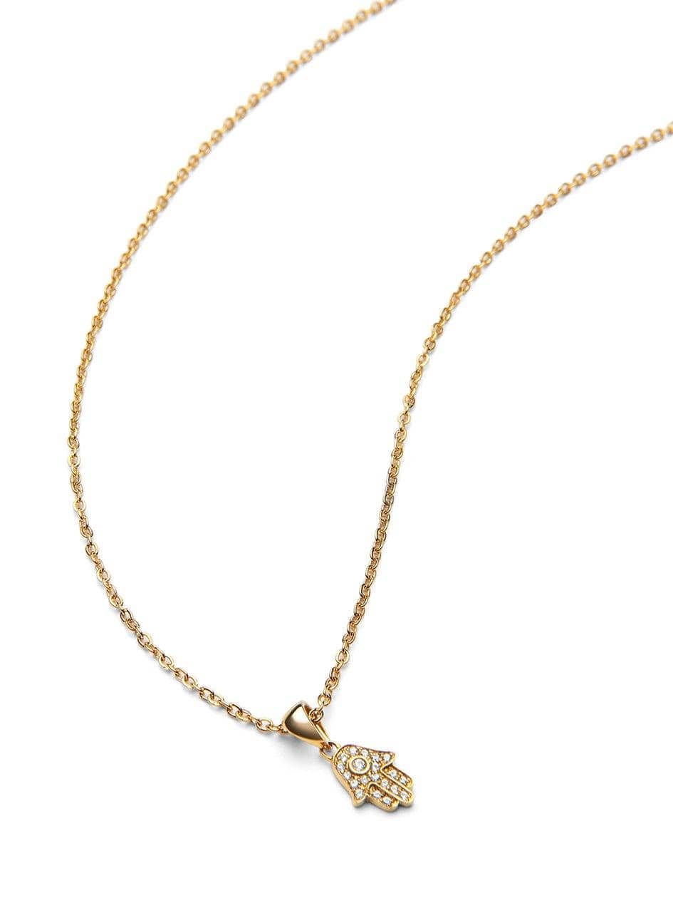 Nialaya Women's Necklace Hamsa Hand Necklace in Gold Gold WNECK_075