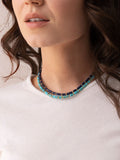 Nialaya Women's Necklace Heishi Turquoise Choker with Gold 14 Inches / 35.56 cm WNECK_148