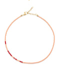 Mini Bead Choker with Pink and Red