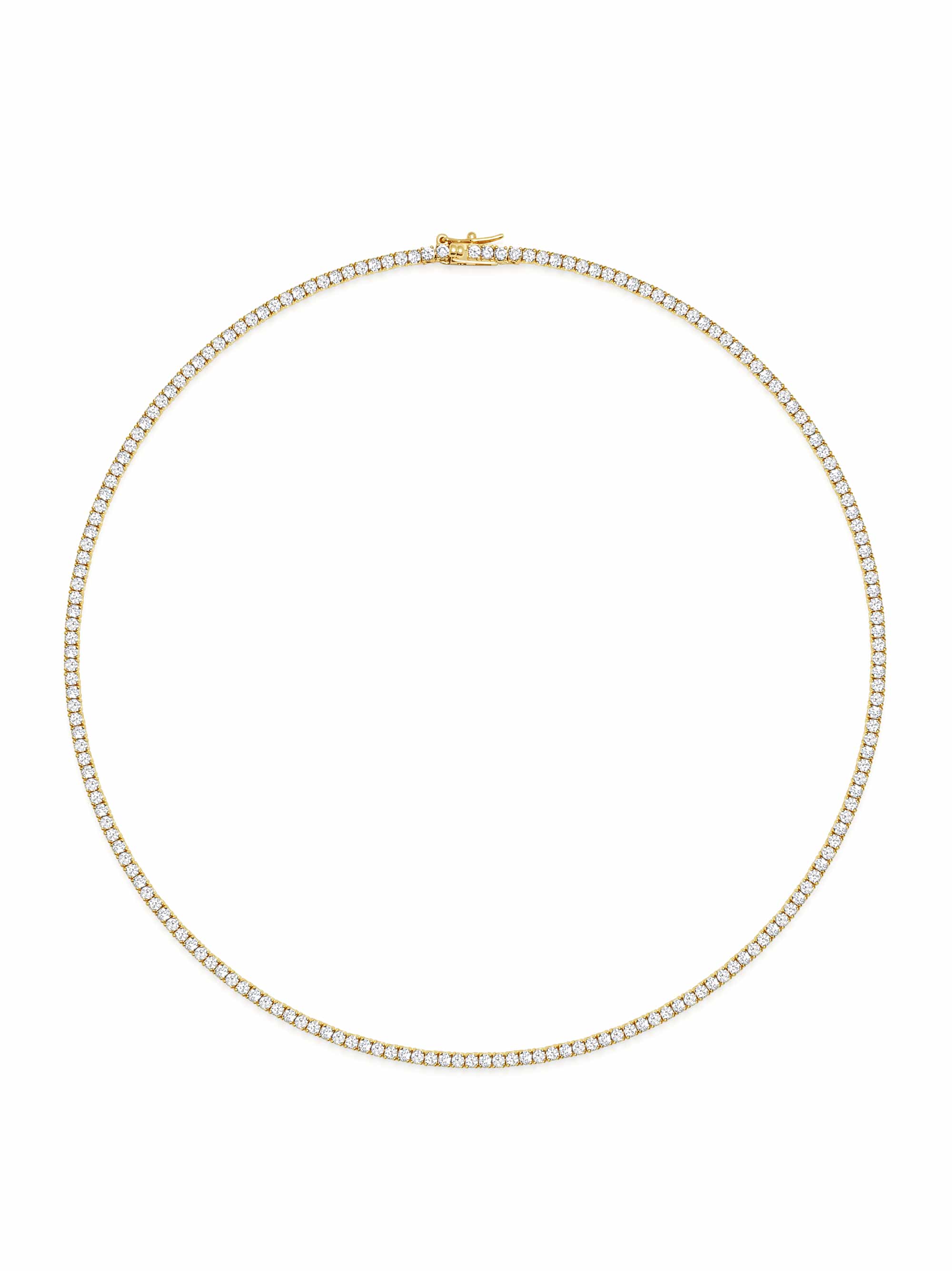 Nialaya Women's Necklace Mini Tennis Choker in Gold Mini Tennis Choker in Gold 16 in / 40.6 cm WNECK_348