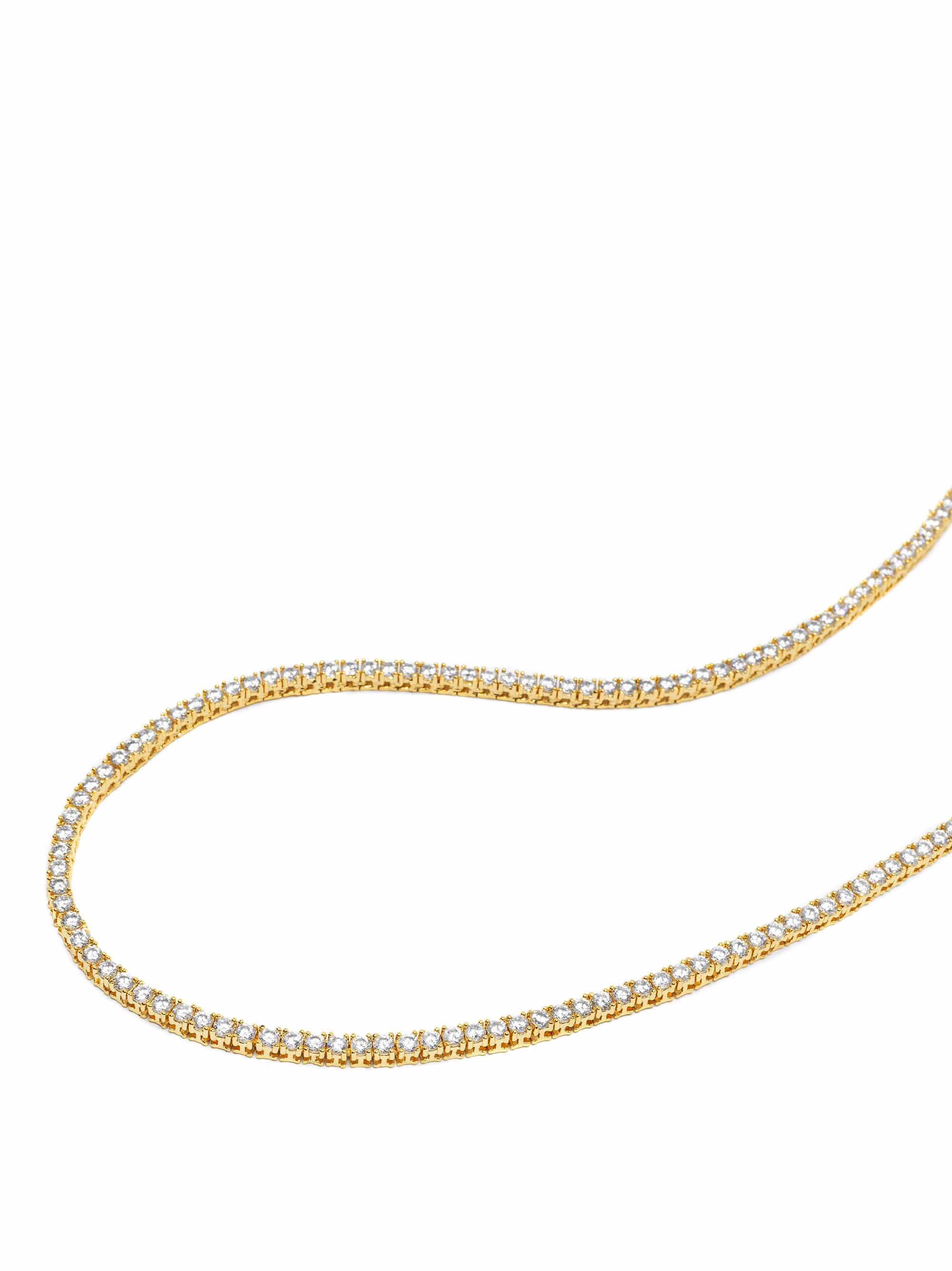 Nialaya Women's Necklace Mini Tennis Choker in Gold Mini Tennis Choker in Gold 16 in / 40.6 cm WNECK_348