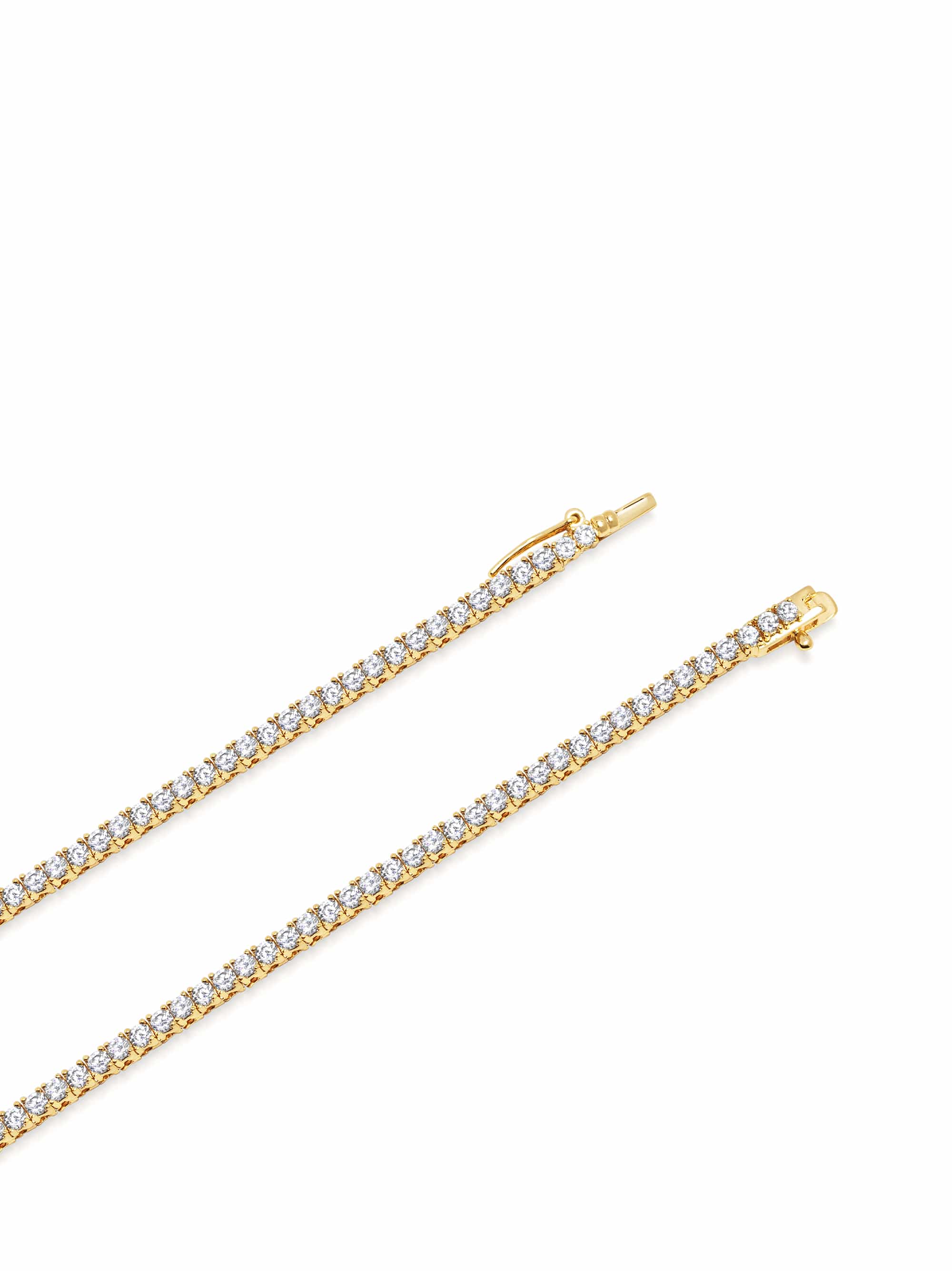 Nialaya Women's Necklace Mini Tennis Choker in Gold Mini Tennis Choker in Gold 16 in / 40.6 cm WNECK_348