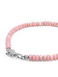 Nialaya Women's Necklace Pink Opal Choker with Panther Head in Silver Pink Opal Choker with Panther Head in Silver 14 Inches / 35.56 cm WNECK_321