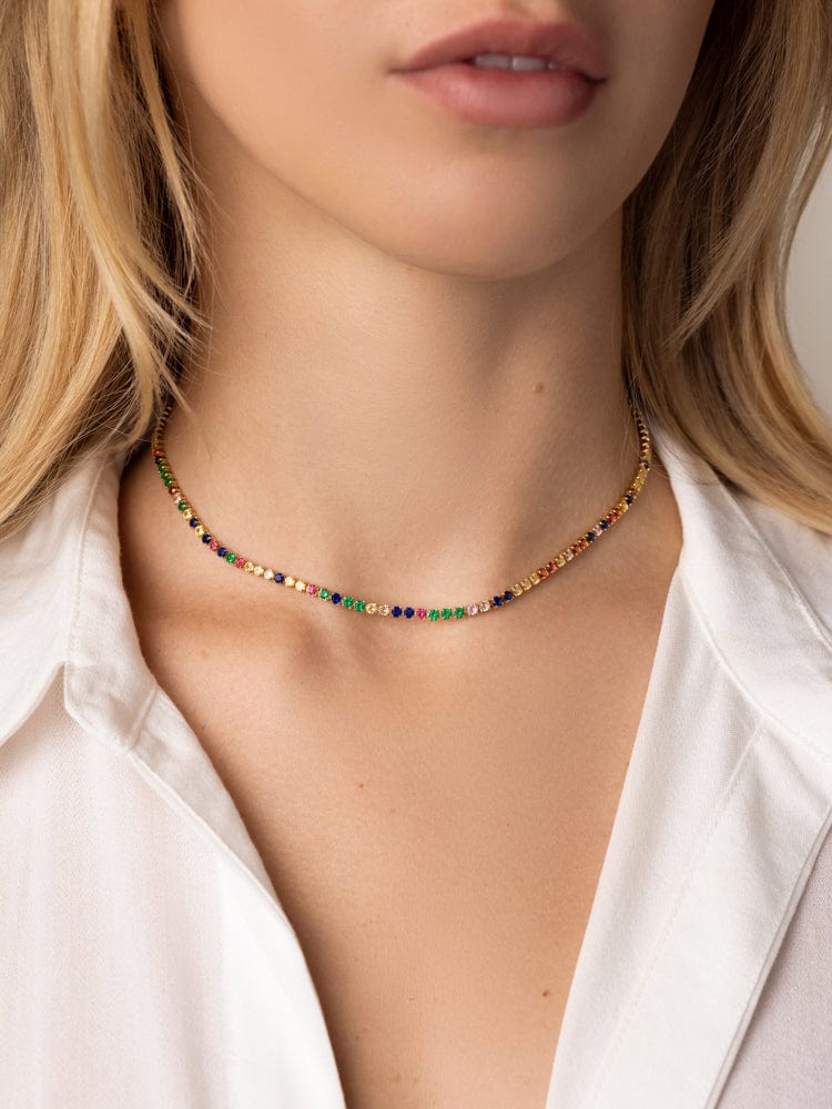 Nialaya Women's Necklace Rainbow Choker WNECK_139
