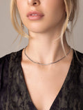 Nialaya Women's Necklace Silver Figaro Chain Choker 16 Inches WNECK_108