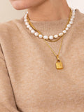 Nialaya Women's Necklace Women's Baroque Pearl Choker 14 Inches / 35.56 cm WNECK_055