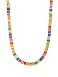 Nialaya Women's Necklace Women's Colorful Tennis Necklace WNECK_264