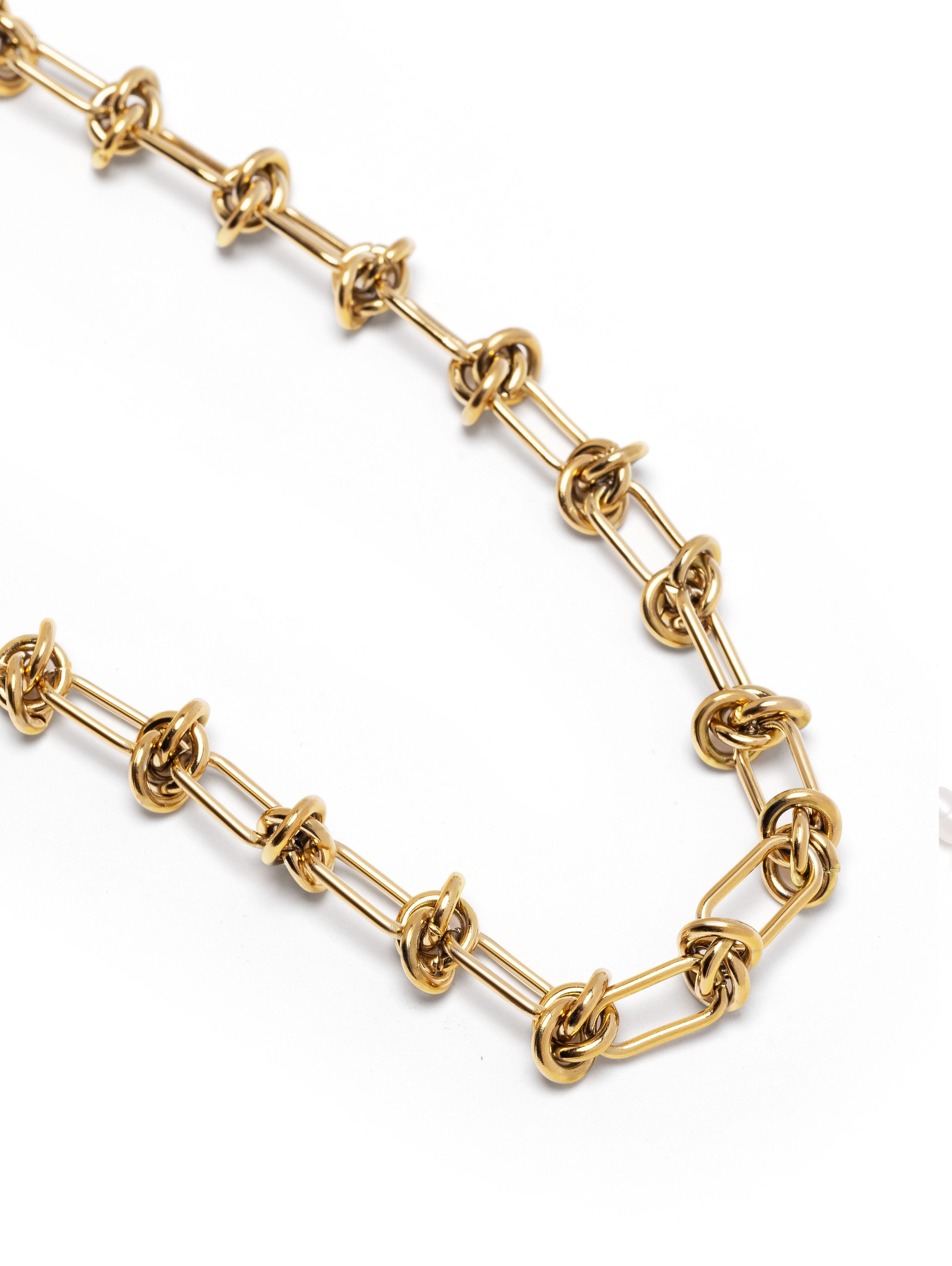 Nialaya Women's Necklace Women's Golden Barbed Wire Necklace 18 Inches / 45.72 cm WNECK_243