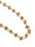Nialaya Women's Necklace Women's Golden Barbed Wire Necklace 18 Inches / 45.72 cm WNECK_243