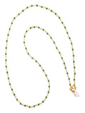 Nialaya Women's Necklace Women's Green CZ Wrap Necklace with Pearl WNECK_247