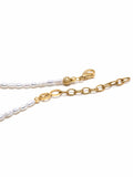 Nialaya Women's Necklace Women's Mini Pearl Choker with Cross 20 Inches / 50.8 cm WNECK_275