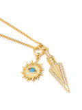 Nialaya Women's Necklace Women's Necklace with Dagger and Evil Eye Pendant 15 Inches / 38.1 cm WNECK_204