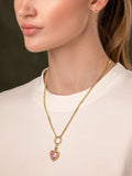 Nialaya Women's Necklace Women's Necklace with Pink Cubic Zirconia Heart Pendant 19 Inches / 48.26 cm WNECK_241