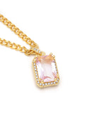 Nialaya Women's Necklace Women's Necklace with Pink CZ Diamond 17 Inches / 43.18 cm WNECK_208