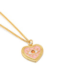 Nialaya Women's Necklace Women's Necklace with Pink Heart Pendant 15 Inches / 38.1 cm WNECK_203