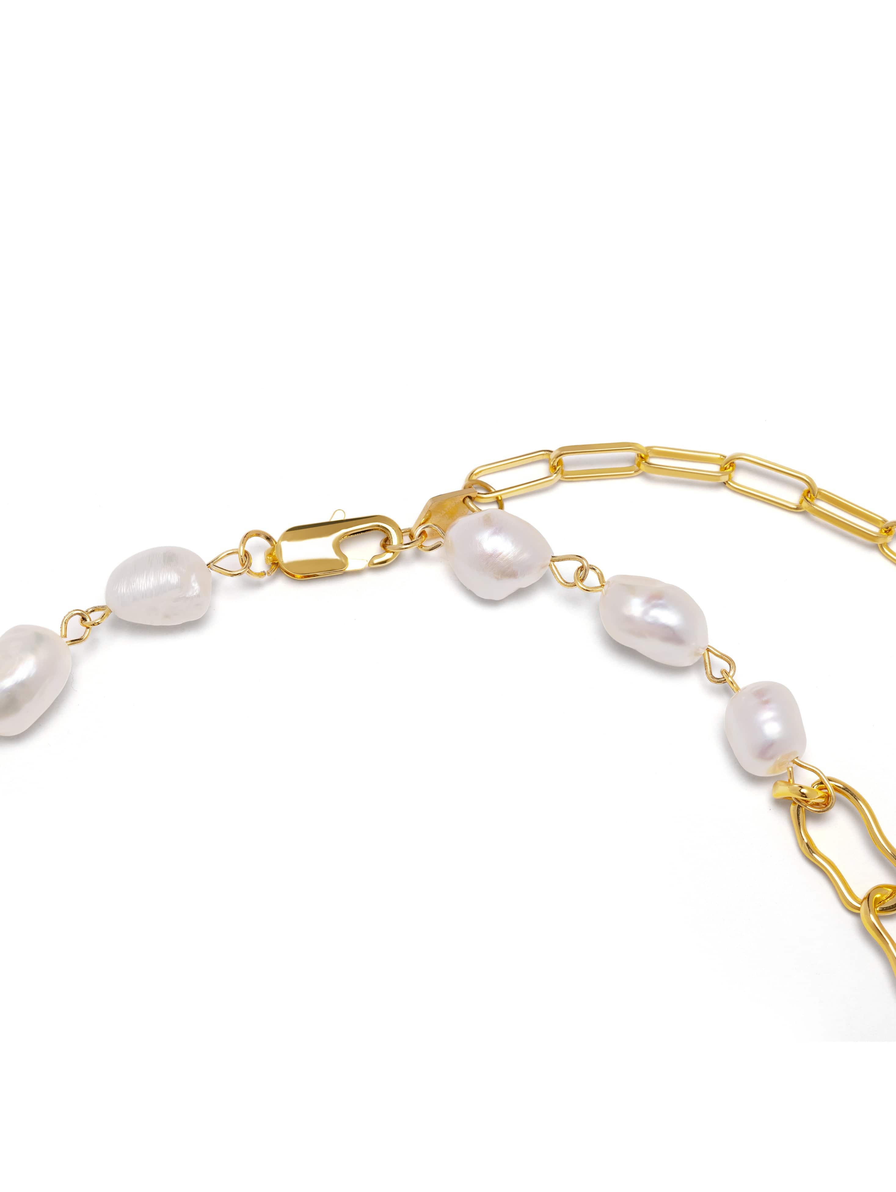 Nialaya Women's Necklace Women's Pearl Choker with Assorted Cubic Zirconia Stones 16.5 Inches / 41.91 cm WNECK_237