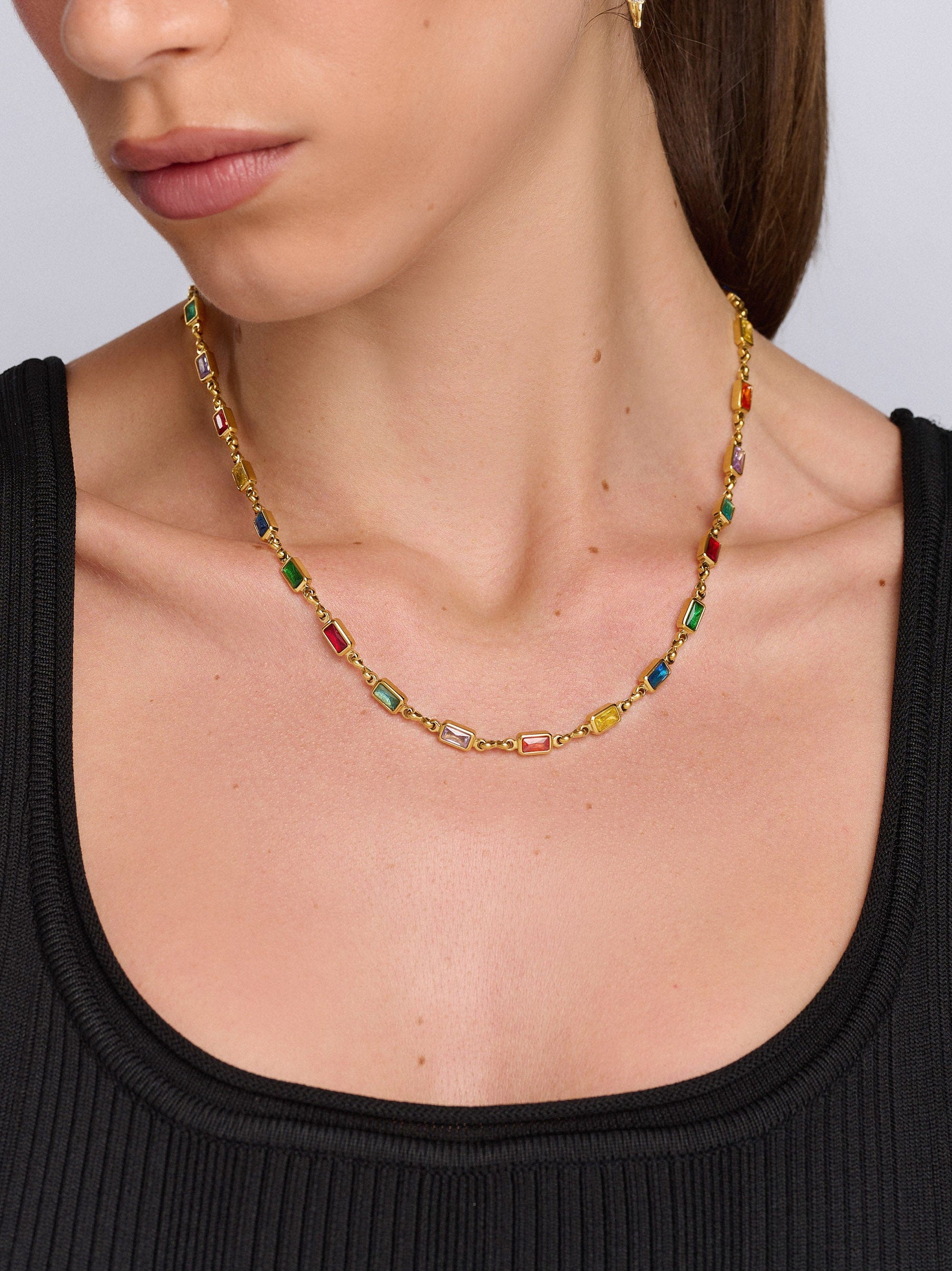 Women's Rectangle Tennis Necklace – Nialaya