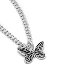 Nialaya Women's Necklace Women's Silver Necklace with Butterfly Pendant 17 Inches / 43.18 cm WNECK_207