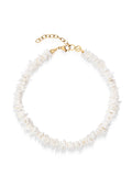 Nialaya Women's Necklace Women's White Puka Shell Necklace 15 Inches / 38.1 cm WNECK_270