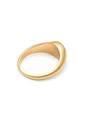 Nialaya Women's Ring Skyfall Mini Signet Ring in Gold