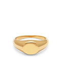 Nialaya Women's Ring Skyfall Mini Signet Ring in Gold