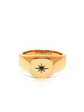 Nialaya Women's Ring Skyfall Starburst Signature Ring in Gold