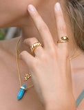 Nialaya Women's Ring Twisted Gold Snake Ring