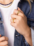 Nialaya Women's Ring Women's Gold Croissant Ring
